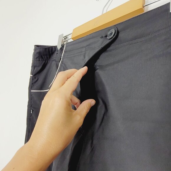 NIVO Women's Black Zipped Back Pockets Outerwear Mid-Rise Wide Leg Pants Size 14 - Picture 5 of 16